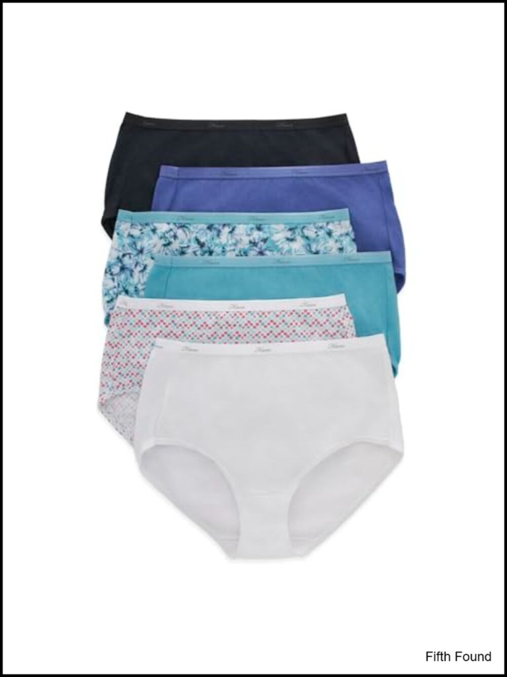 Hanes Women's Hi-Cut Panties Pack 6-Pack Cotton Blend Briefs